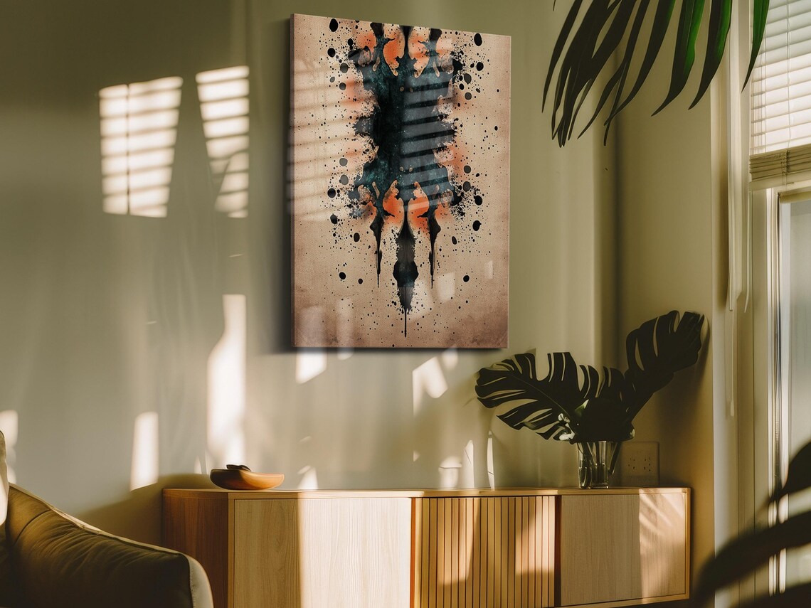 Abstract Inkblot Symmetry Wall Art Print - Image 4