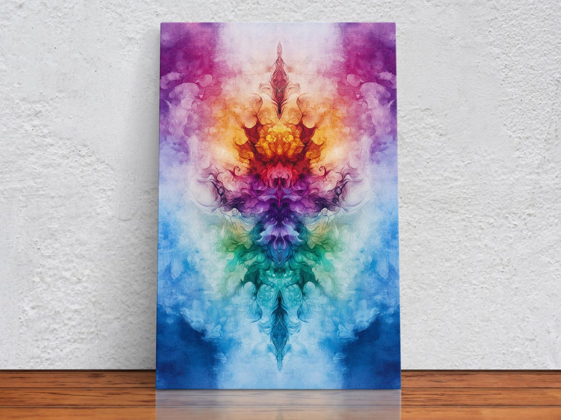 Vibrant Symmetry Rainbow Art Print - Image 2