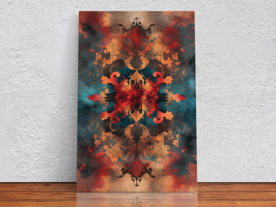 Colorful Abstract Kaleidoscope, Psychedelic Art Print - Image 2