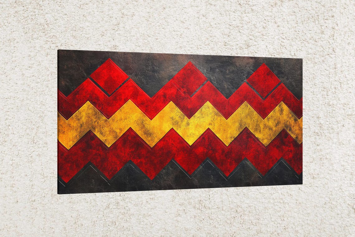 Dynamic Zigzag Composition Art Print