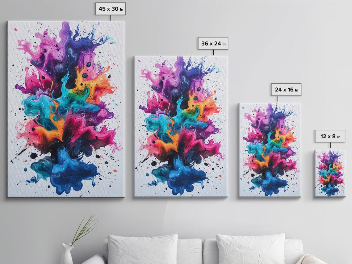 Colorful Ink Swirl Butterfly Art Print - Image 3