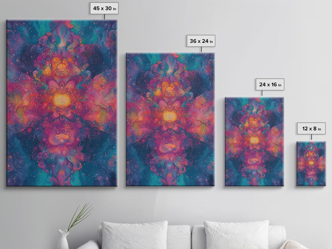 Cosmic Dreamscape Symmetry Art Print - Image 3