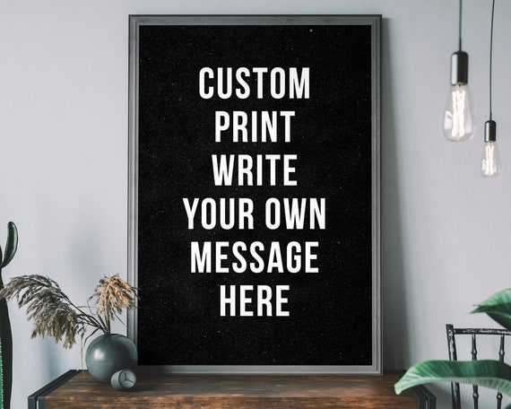 Personalised Art Print Custom Poster Gift For Home Wedding Cool Idea Trendy Wall