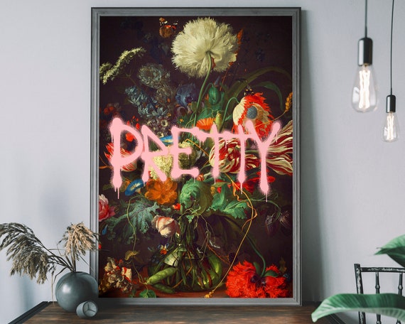 Pretty Art Print, Vintage Urban Inspirational Quote