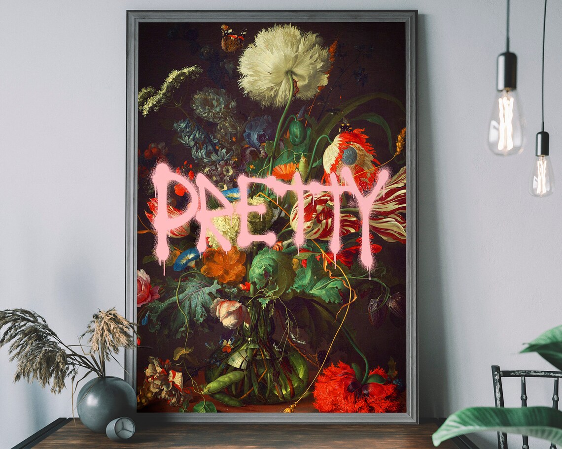 Pretty Art Print, Vintage Urban Inspirational Quote