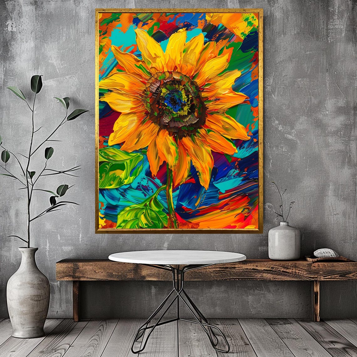 Sunflower Art Print, Floral Home Decor - Image 3