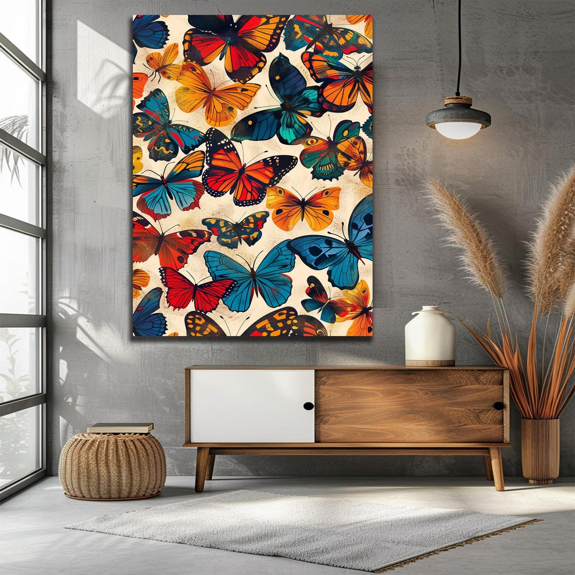 Vibrant Butterfly Collection in Vintage Naturalist Style Wall Art - Image 3