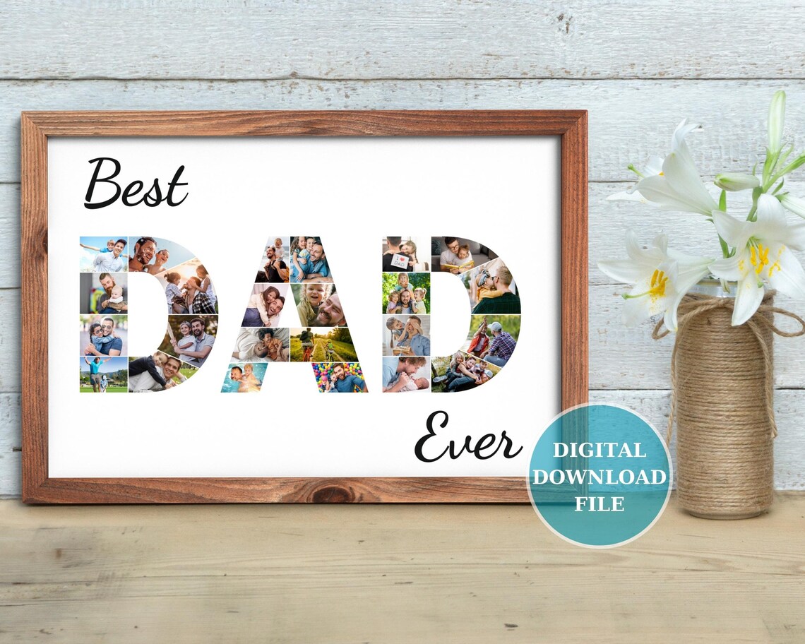 Dad Photo Collage Gift for Daddy, Father Birthday - Image 4