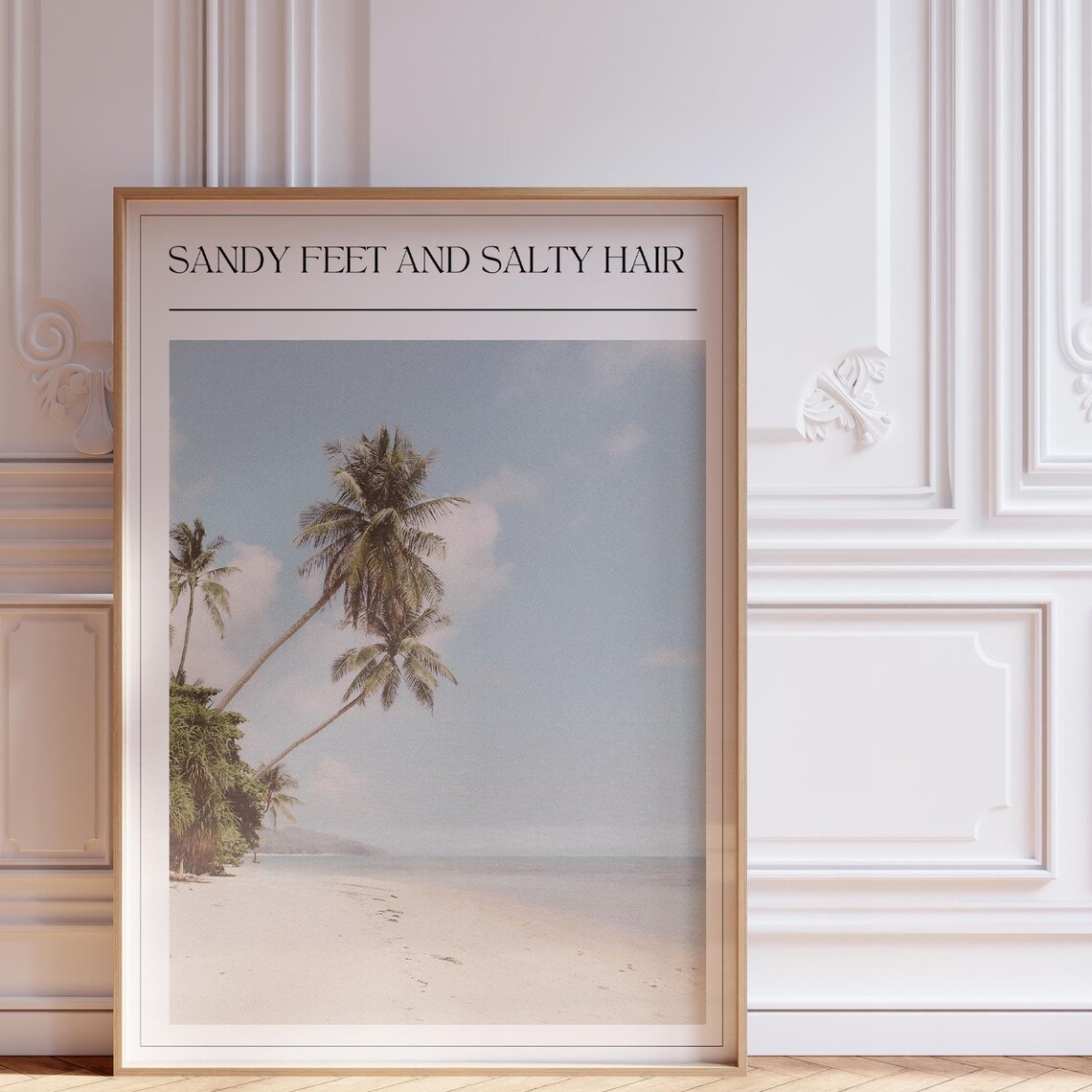 Sandy Feet And Salty Hair Palm Trees Tropical Beach Photo Poster
