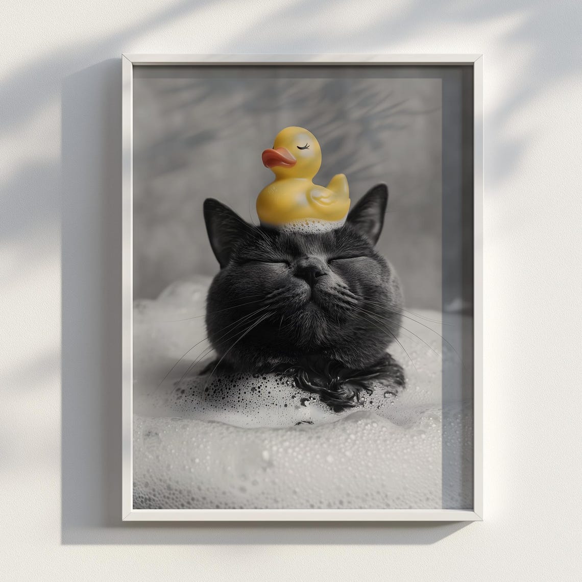 Chartreux Cat Funny Bathroom Art Print