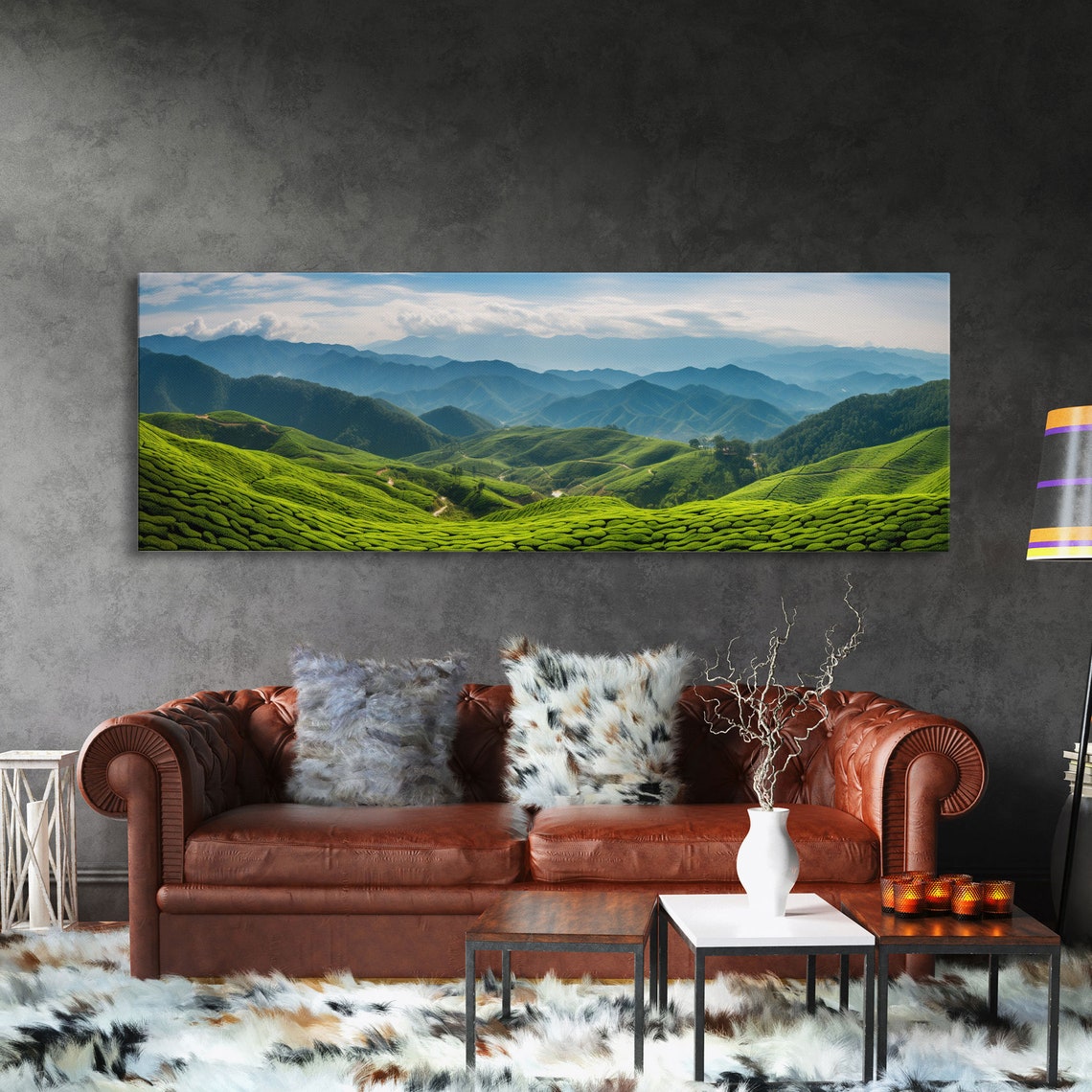 Cameron Highlands Malaysia Tea Plantation Green Hills Photo Print - Image 3
