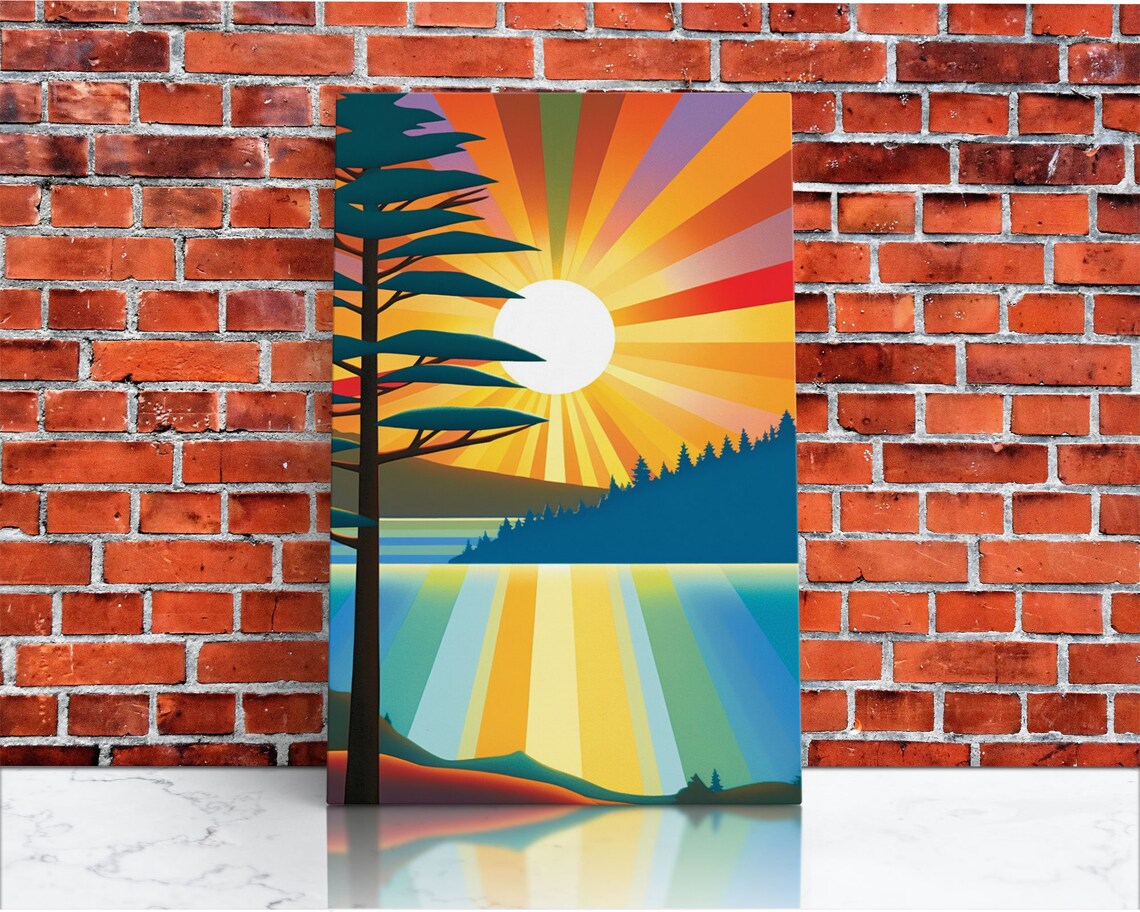 Pacific Northwest Pop Art, Scandinavian Minimalist Art Print - Image 2