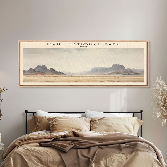 Manu National Park Peru Misty Andes Mountain Desert View Travel Poster