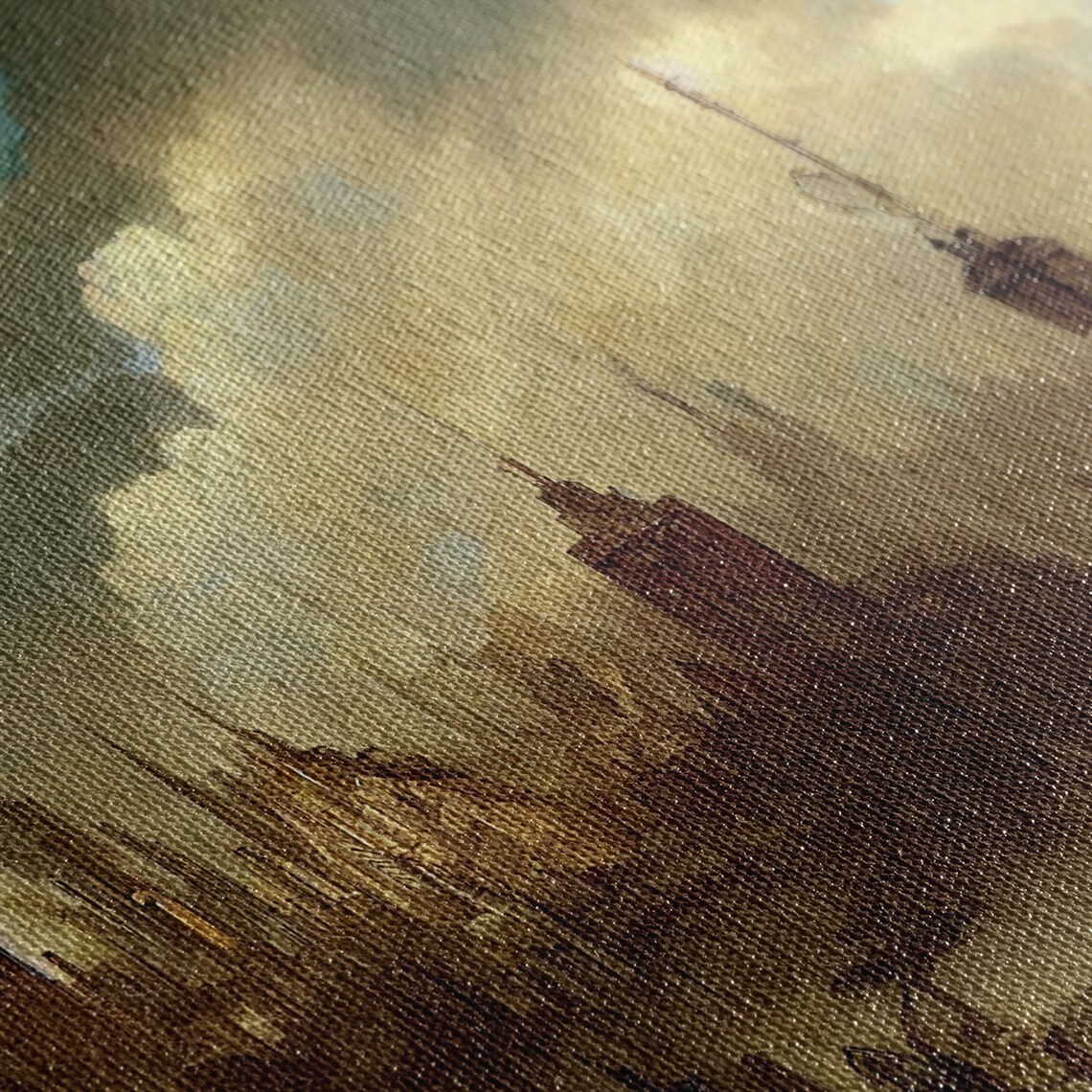 Steampunk Victorian Cityscape, Poster Print - Image 2