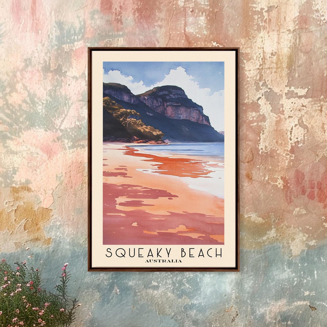Squeaky Beach Australia Granite Cliffs Sunset Sand Shore Travel Poster - Image 4