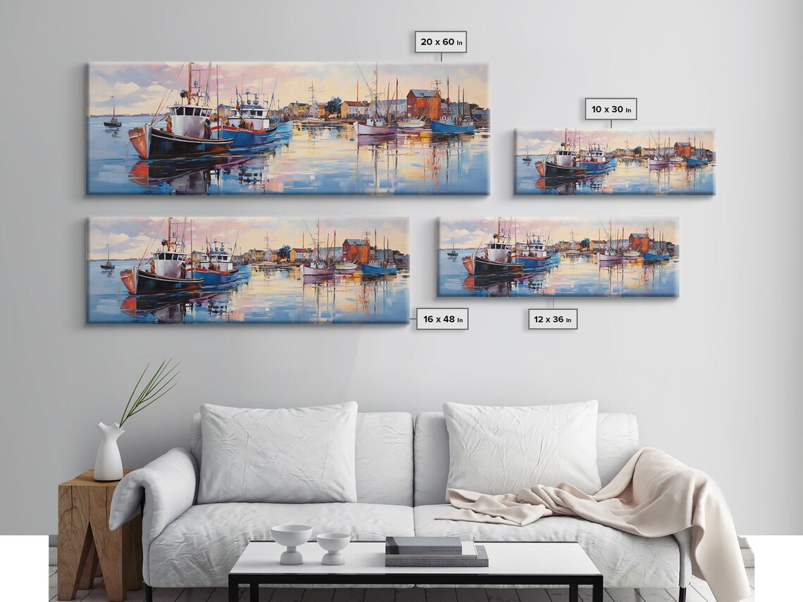 Sunrise Over the Harbor, Coastal Maine Watercolor Art Print - Image 2