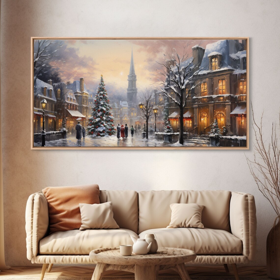 Christmas Village Winter Wonderland Art Print - Image 4