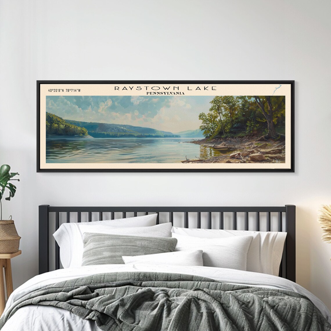Raystown Lake Pennsylvania Wooded Shoreline Calm Water Travel Poster - Image 3