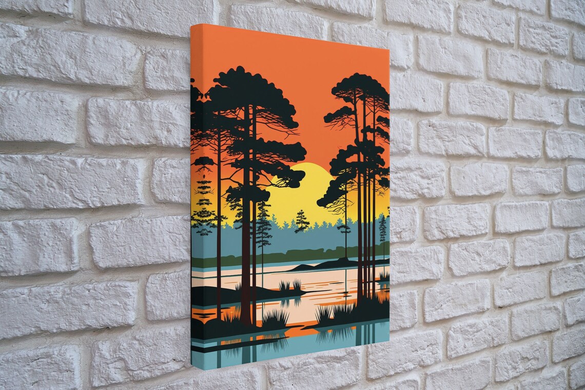 Florida Everglades Sunset Landscape Art Print - Image 3