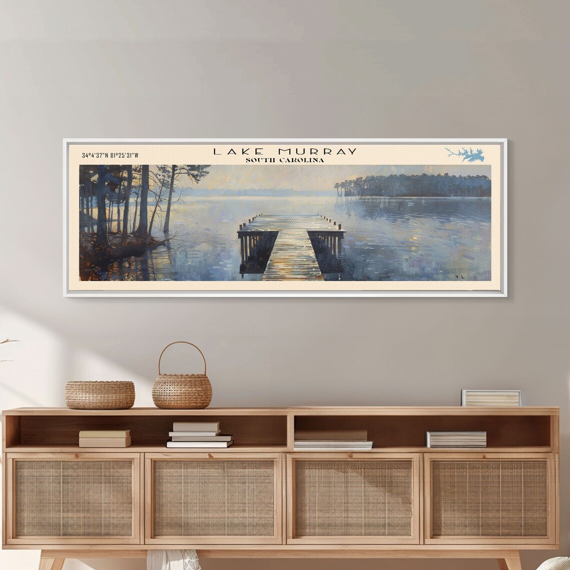 Lake Murray South Carolina Travel Poster, Landscape - Image 4
