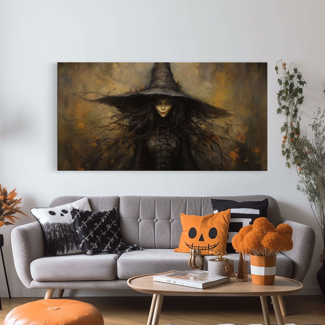 The Witch Halloween Goth Art Print, Halloween Decor - Image 4