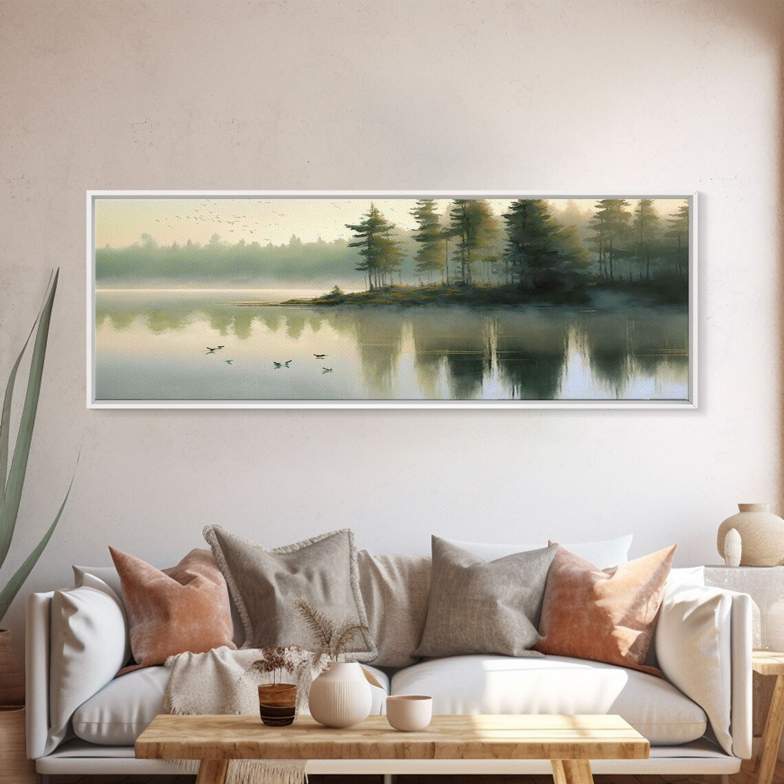 Lake Landscape Abstract Minimalist Wall Art Print - Image 5