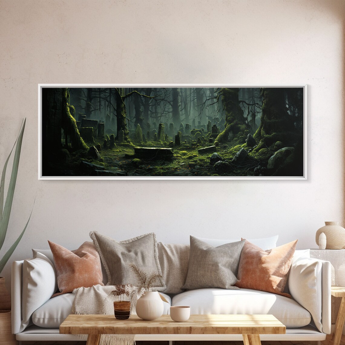 Reclaimed Graveyard Halloween Art Print, Panoramic - Image 5