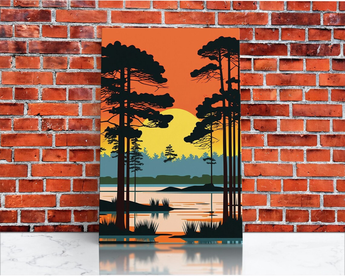 Florida Everglades Sunset Landscape Art Print - Image 2