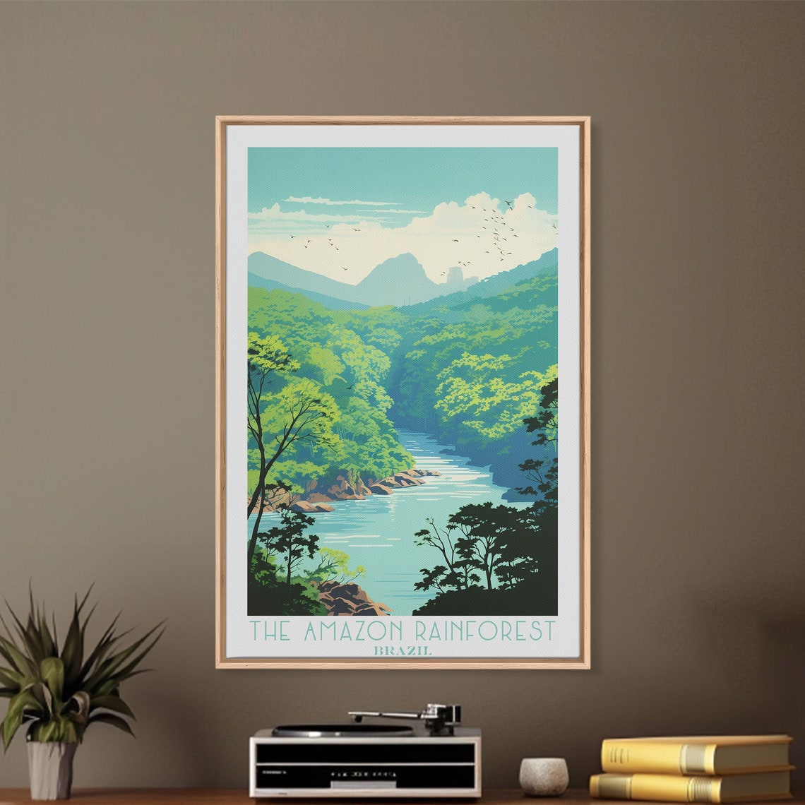 The Amazon Rainforest Brazil Lush River Jungle Canopy View Poster
