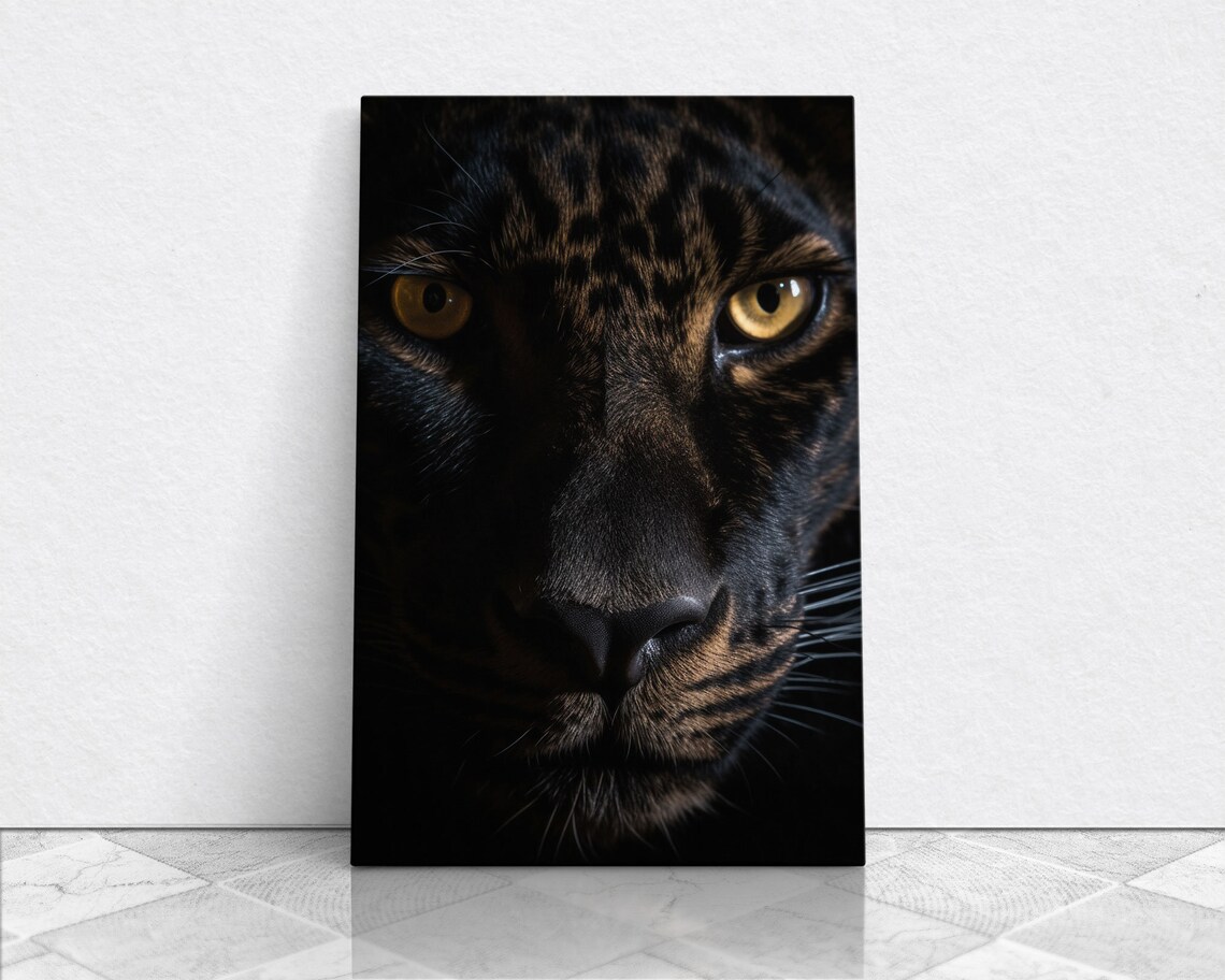 Black Panther Portrait, Halloween Witch Cat Art Print - Image 5