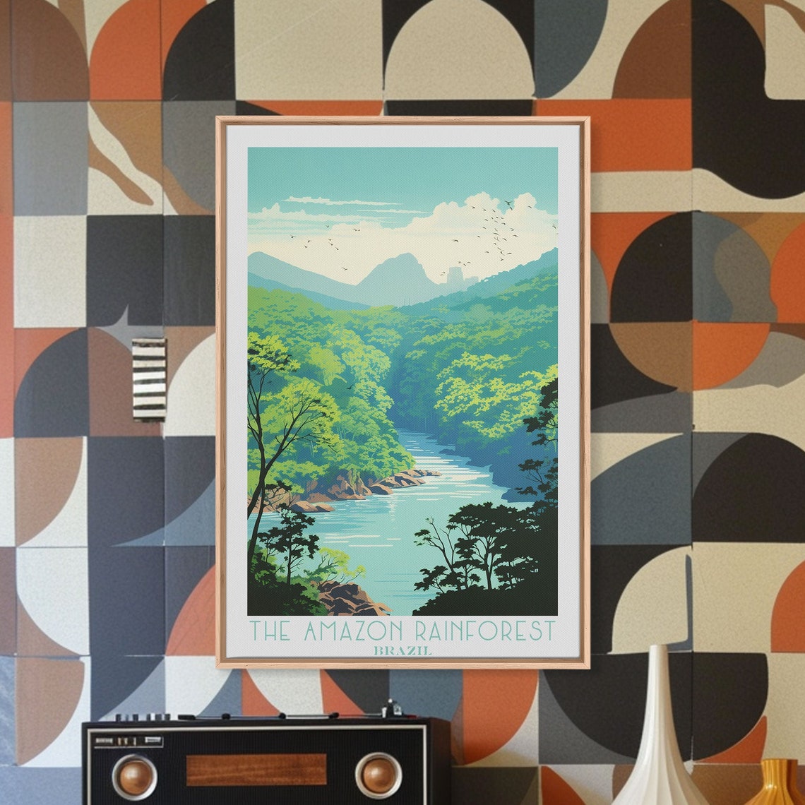 The Amazon Rainforest Brazil Lush River Jungle Canopy View Poster - Image 6