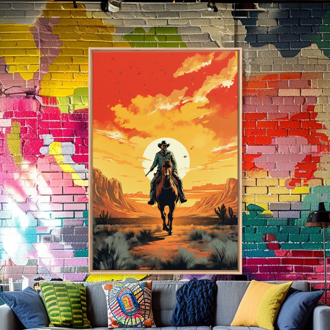 The Gun Fighter Wild West Cowboy Art Poster - Image 3