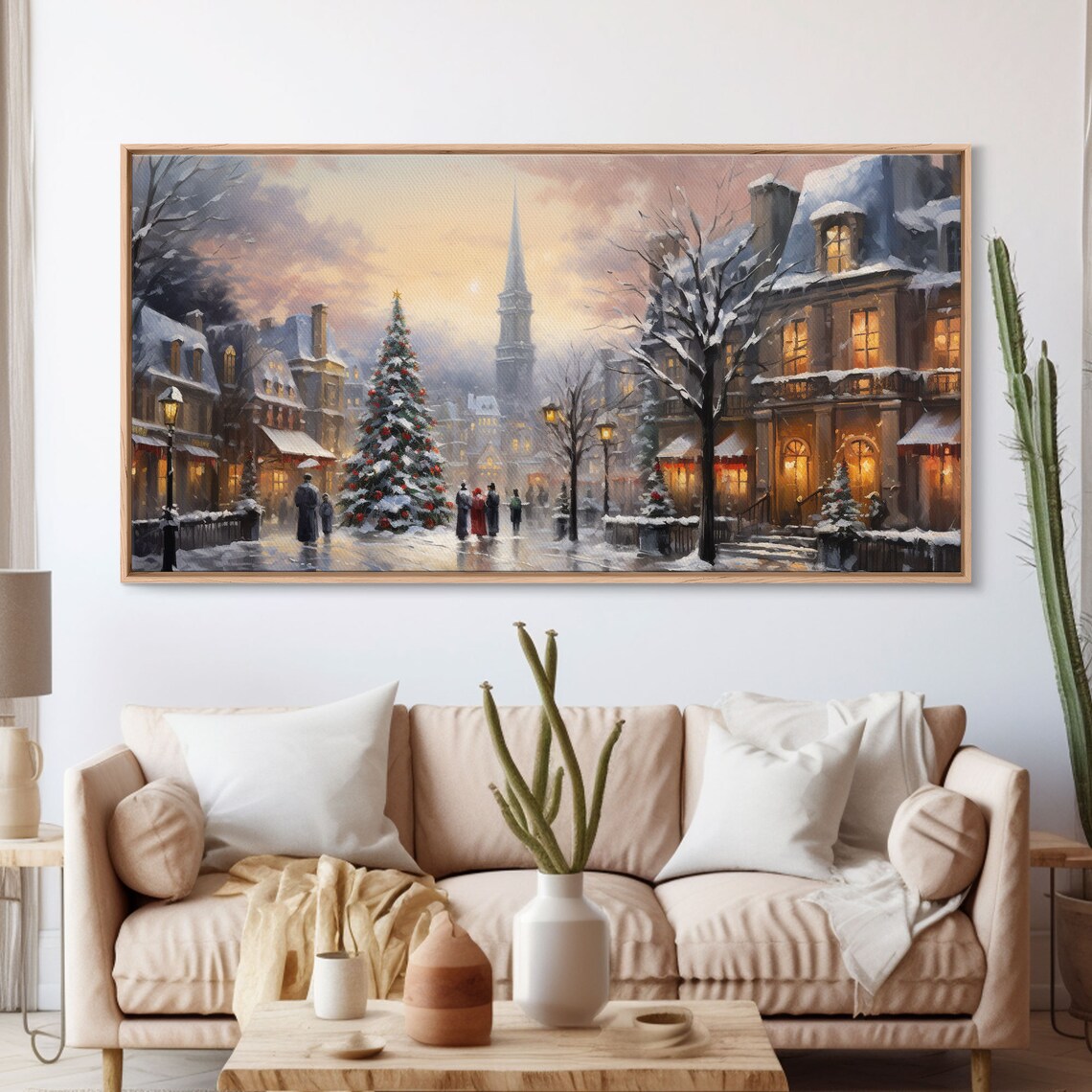 Christmas Village Winter Wonderland Art Print - Image 3