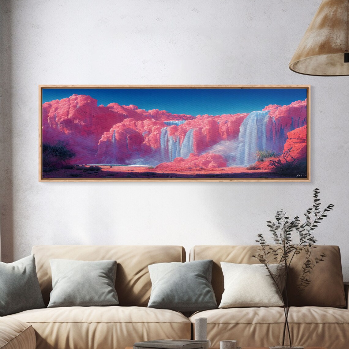 Pink Psychedelic Abstract Watercolor Art Print - Image 4