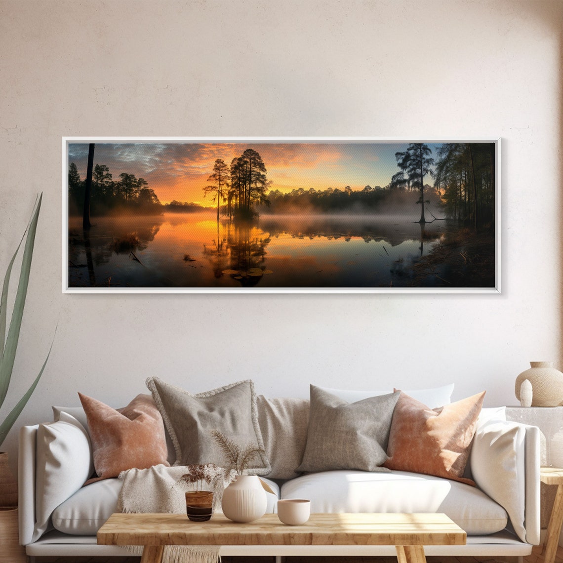 Congaree National Park Misty Swamp Sunrise Reflection Photo Print - Image 5
