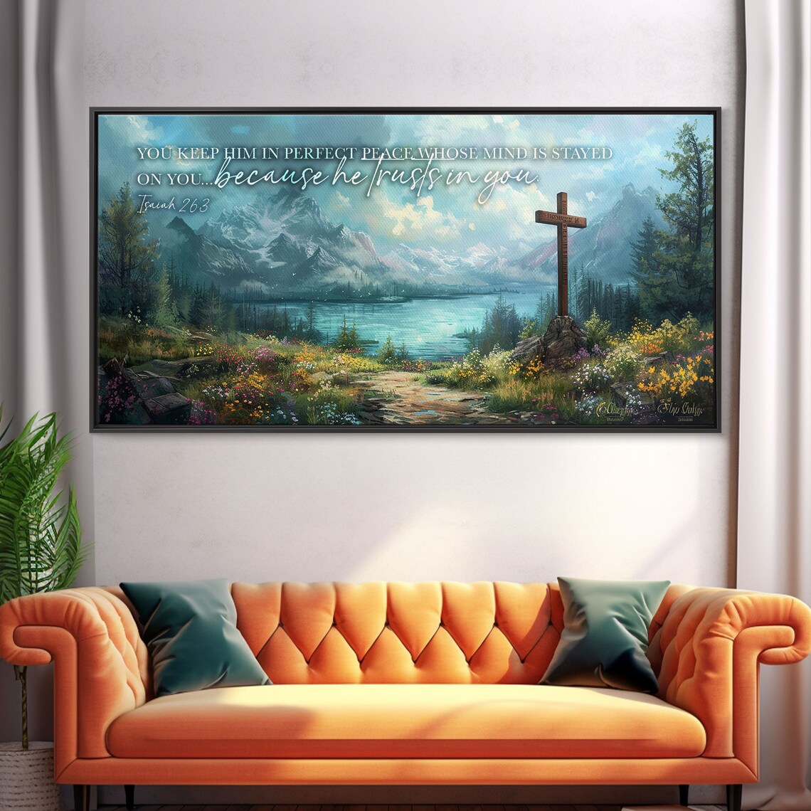 Isaiah 26:3 Scripture Wall Art, Christian Art Print - Image 5