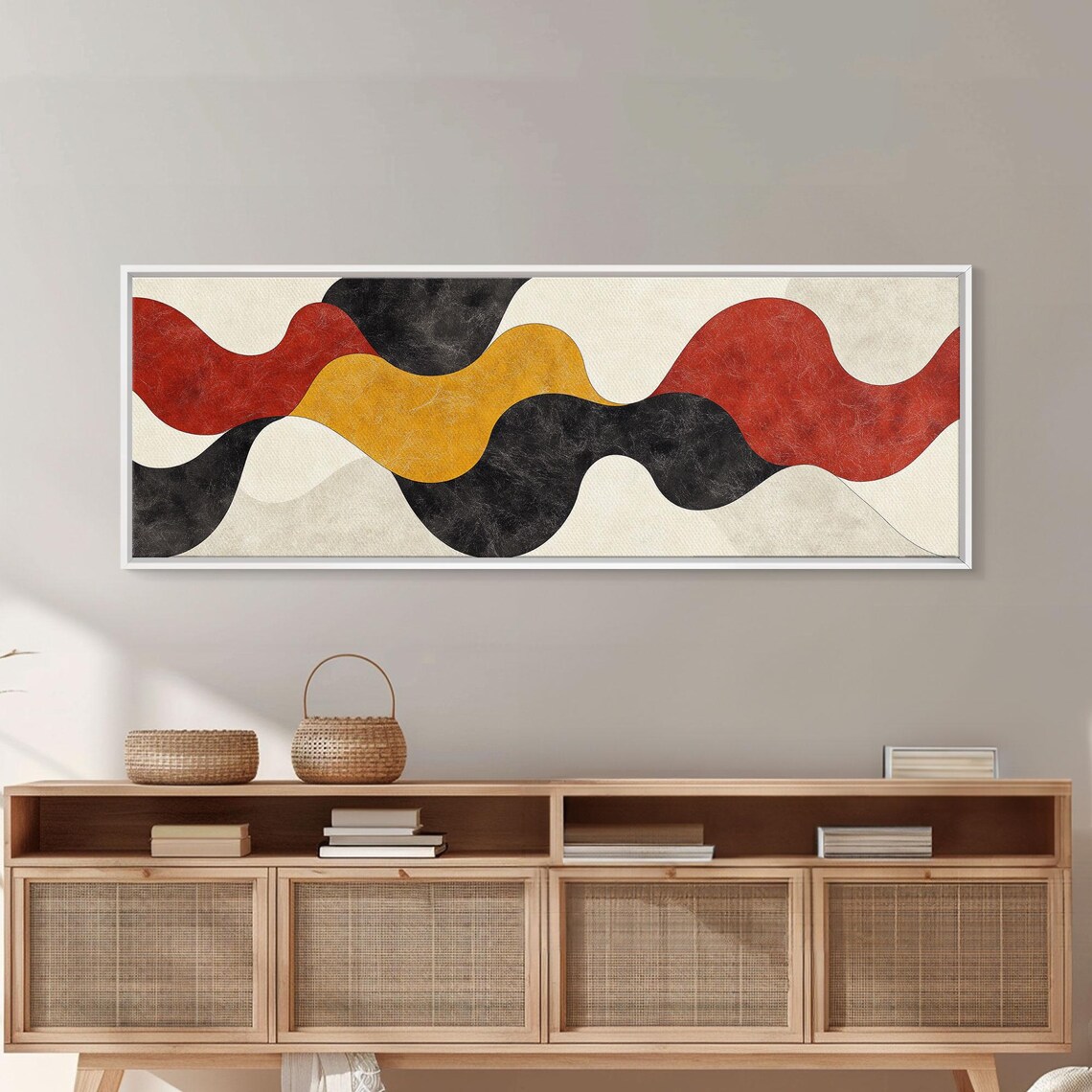 Neutral Abstract Geometric Shapes Pattern, Minimalist