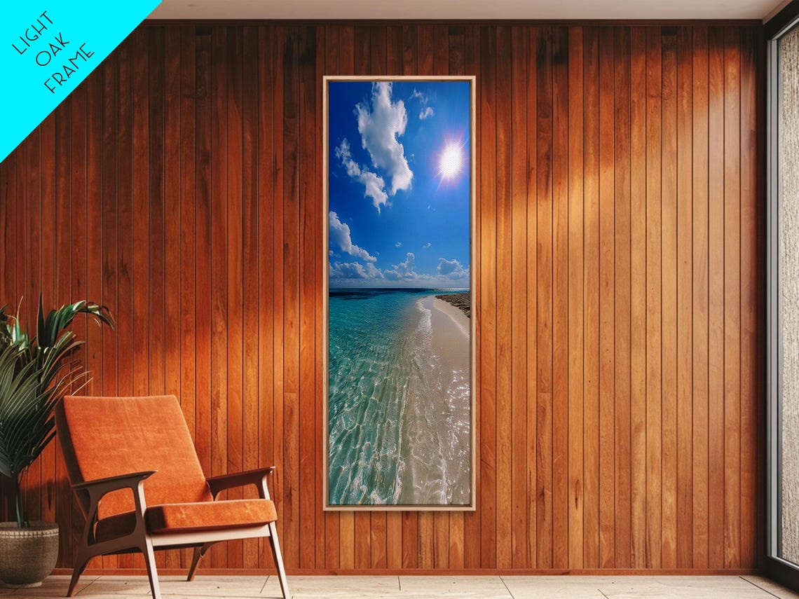 Clear Turquoise Ocean Sandy Beach Bright Sun Tropical Photo Poster - Image 6