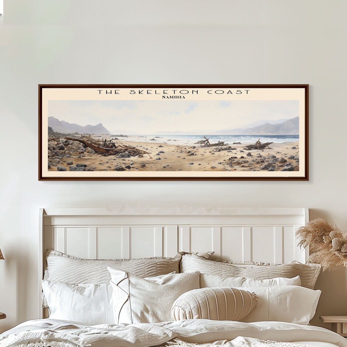 The Skeleton Coast Namibia Shipwreck Beach Driftwood Vintage Travel Poster - Image 2