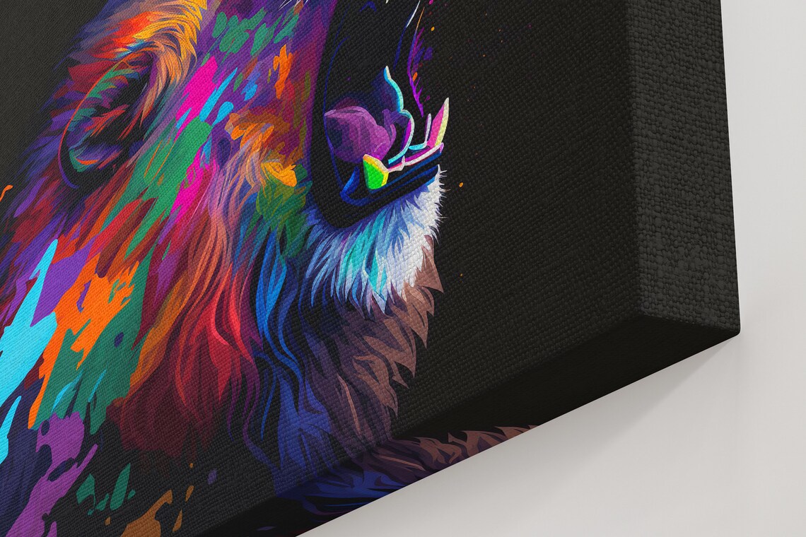 Pop Art Lion Roar, Psychedelic Lion Art Print - Image 2