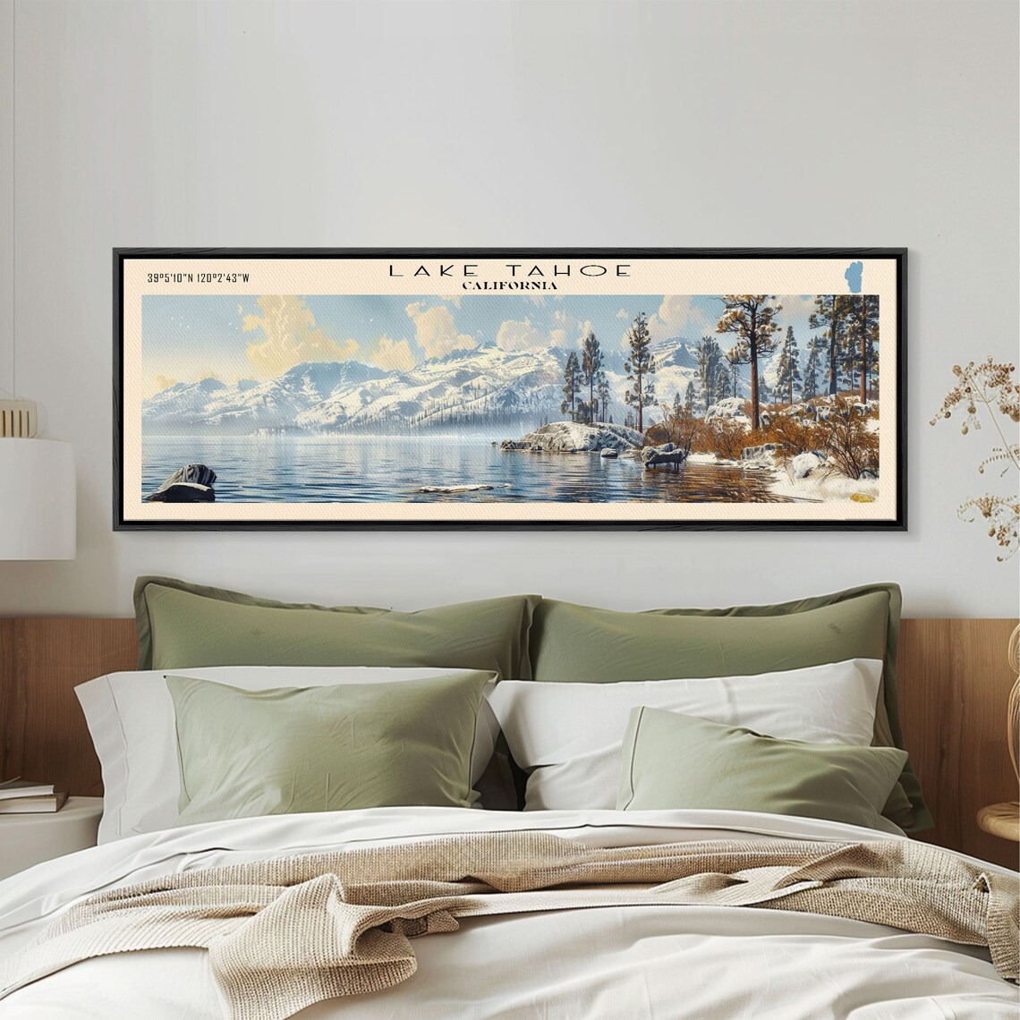 Lake Tahoe Travel Poster, Lake House Wall Art Print - Image 6