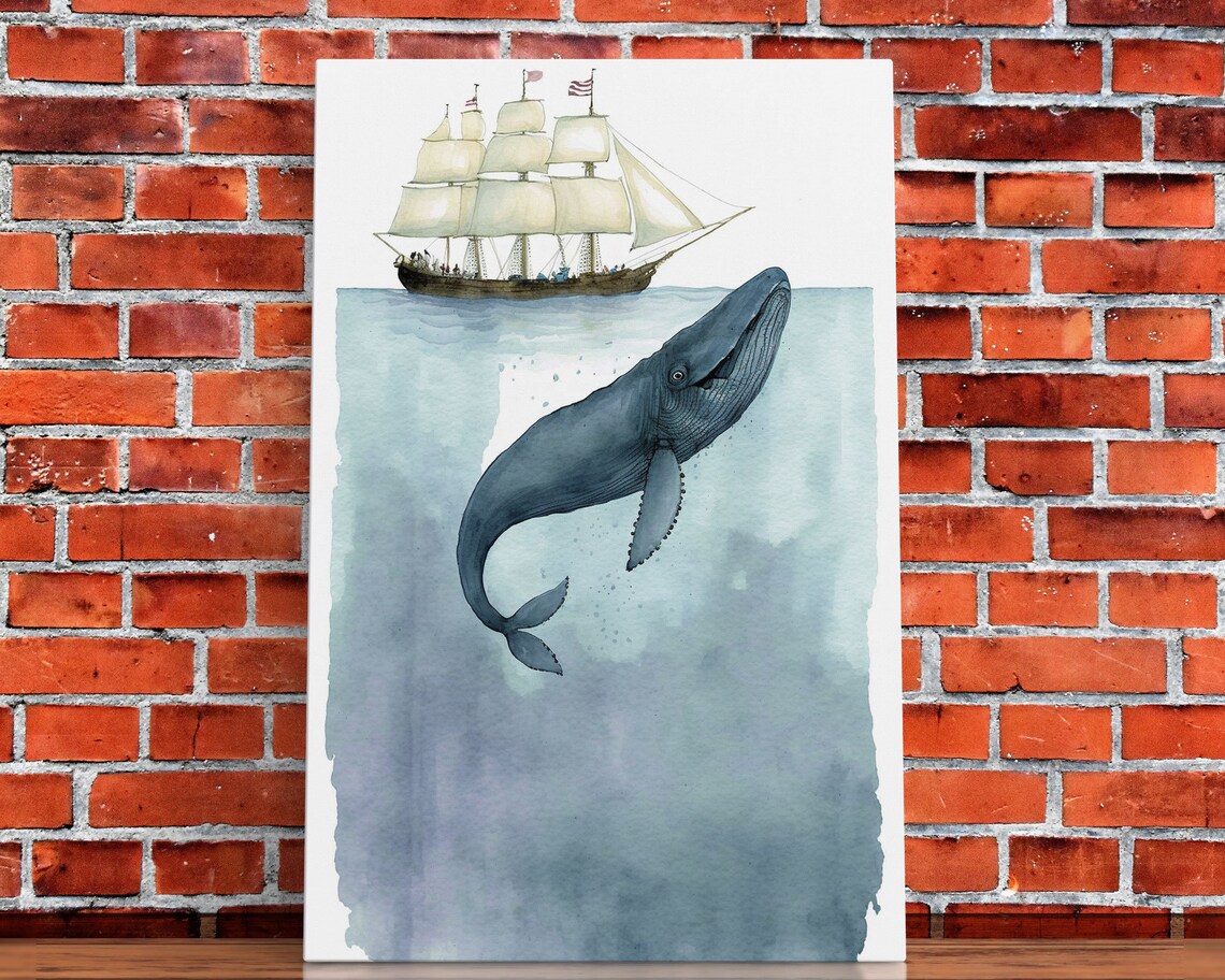 Blue Whale Watercolor Art Print, Whale Nursery - Image 5