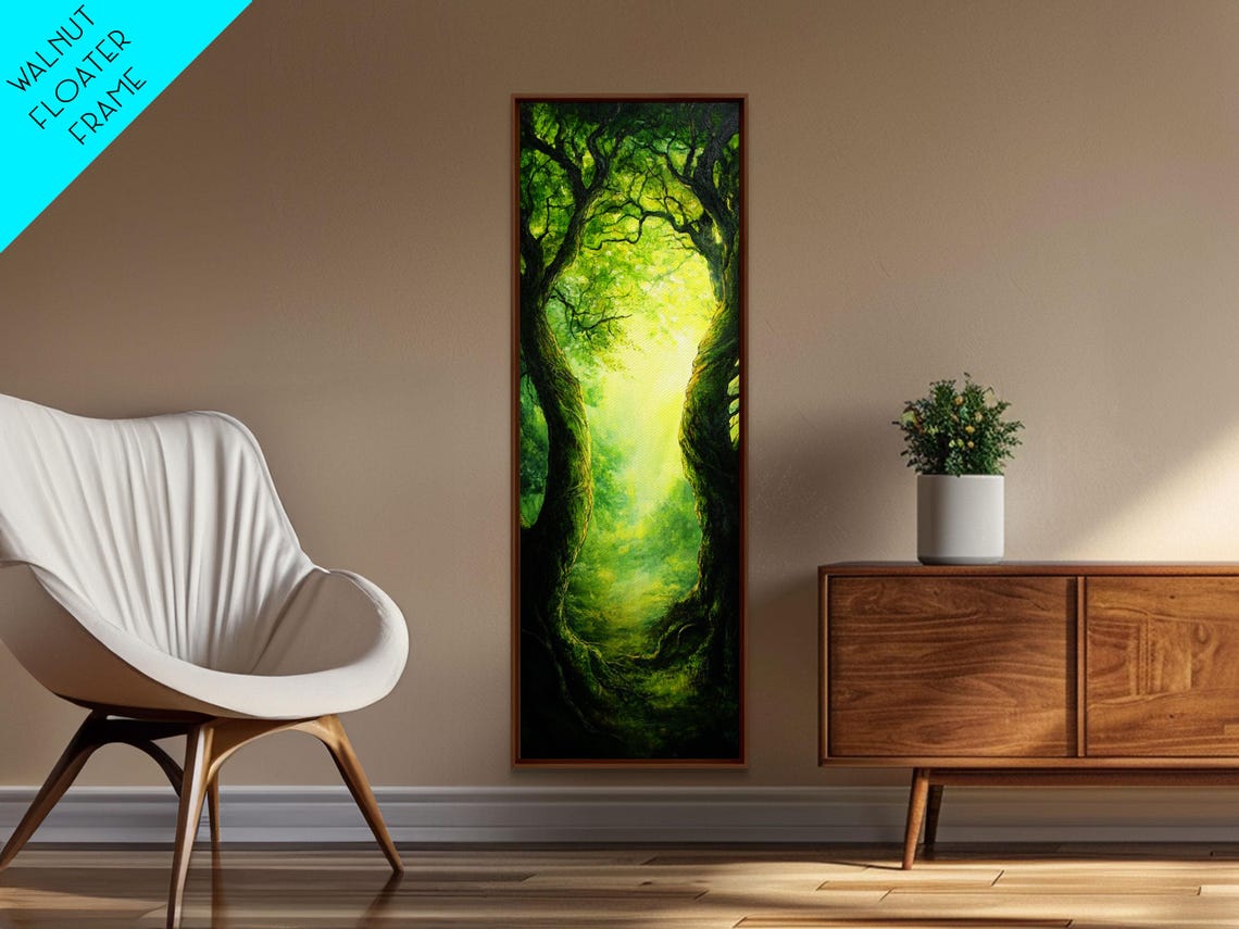 Enchanted Forest Archway Glowing Green Fantasy Nature Travel Poster - Image 5