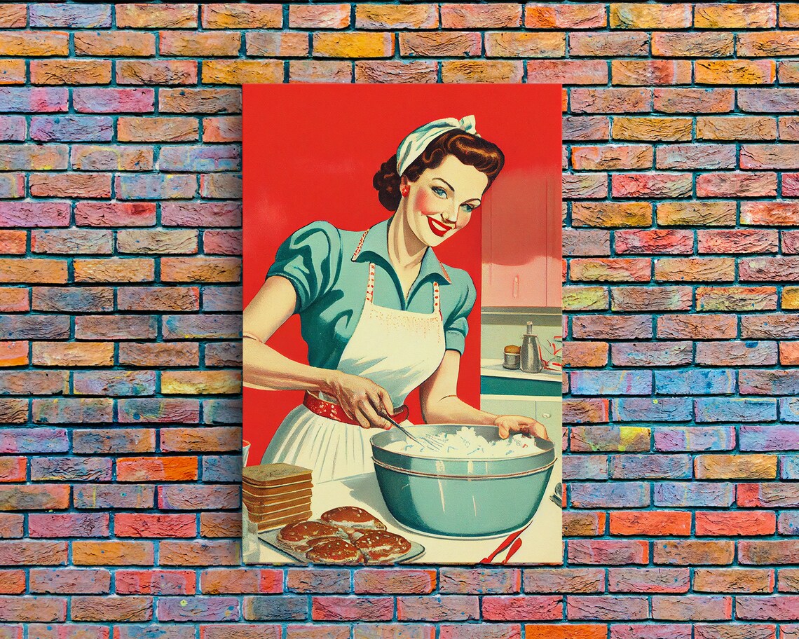 1950s Baking Advertisement, Retro Vintage MCM Print - Image 6