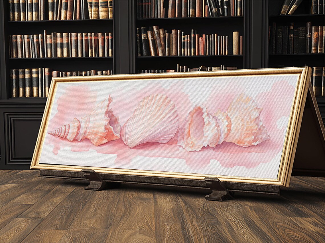 Shell Painting, Coastal Nautical Decor Idea - Image 3
