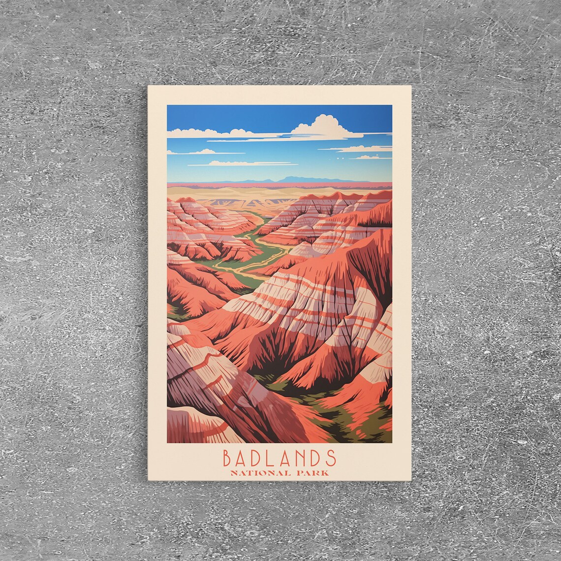 Badlands National Park Striped Rock Formations South Dakota Travel Poster - Image 6