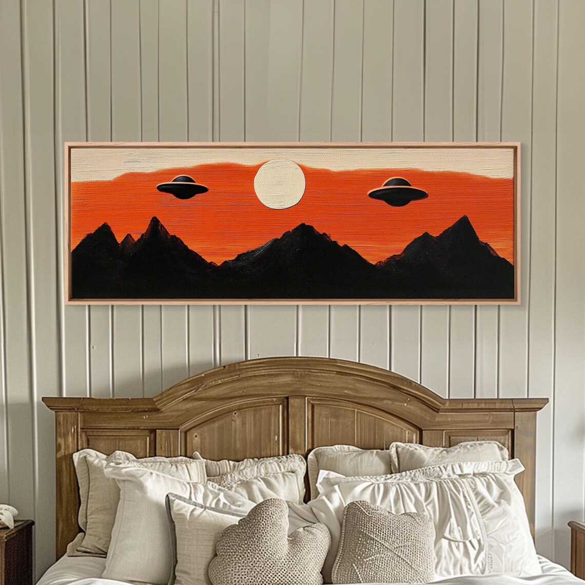 Flying Saucers or UFOs Nursery Wall Art Print - Image 2