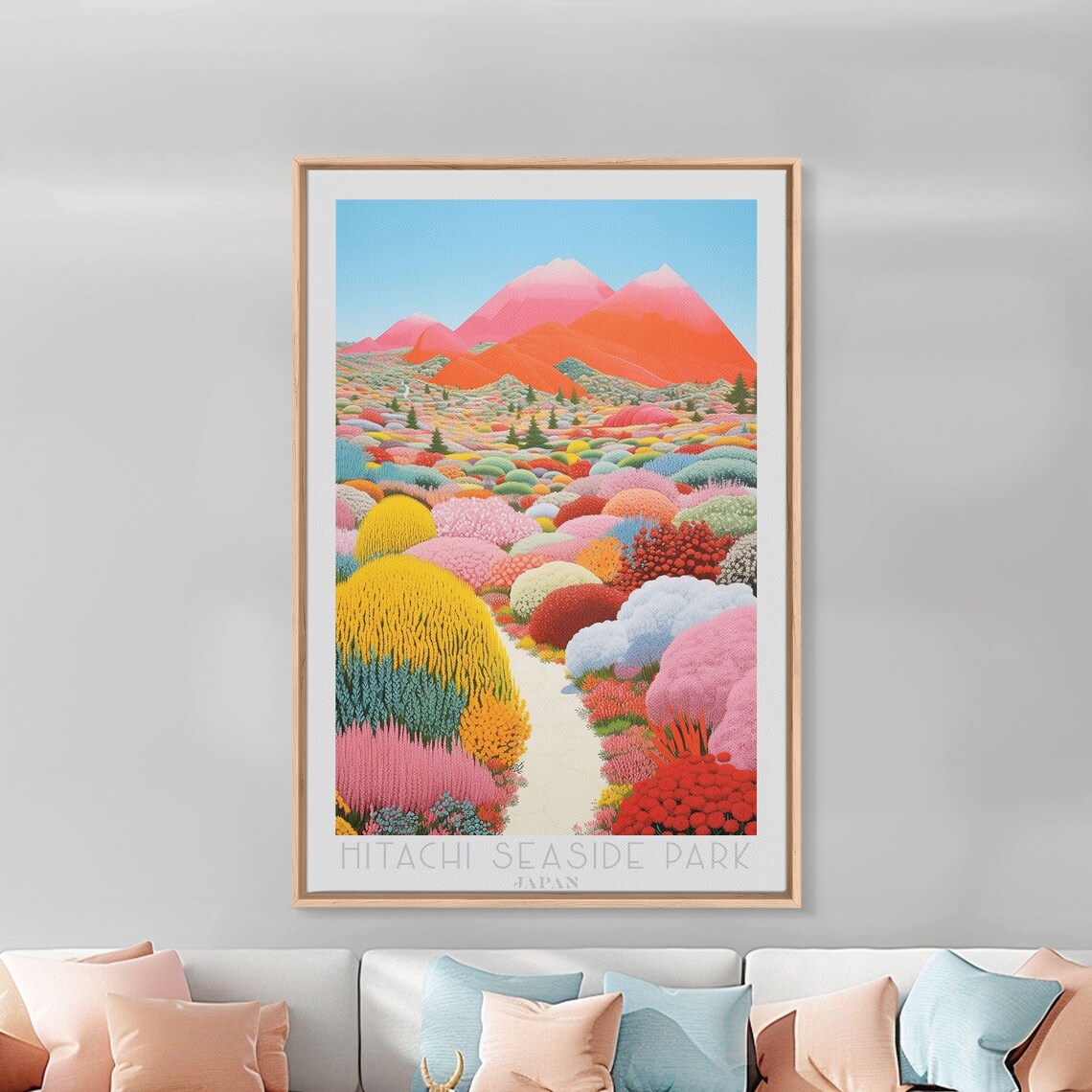 Hitachi Seaside Park Japan Travel Poster Art Print - Image 6