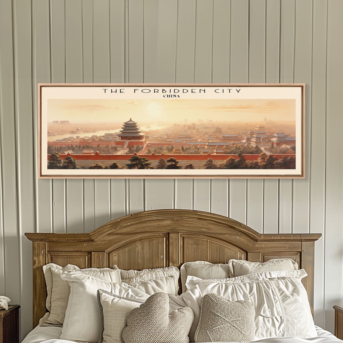 The Forbidden City China Beijing Palace Rooftops Sunrise Travel Poster - Image 5