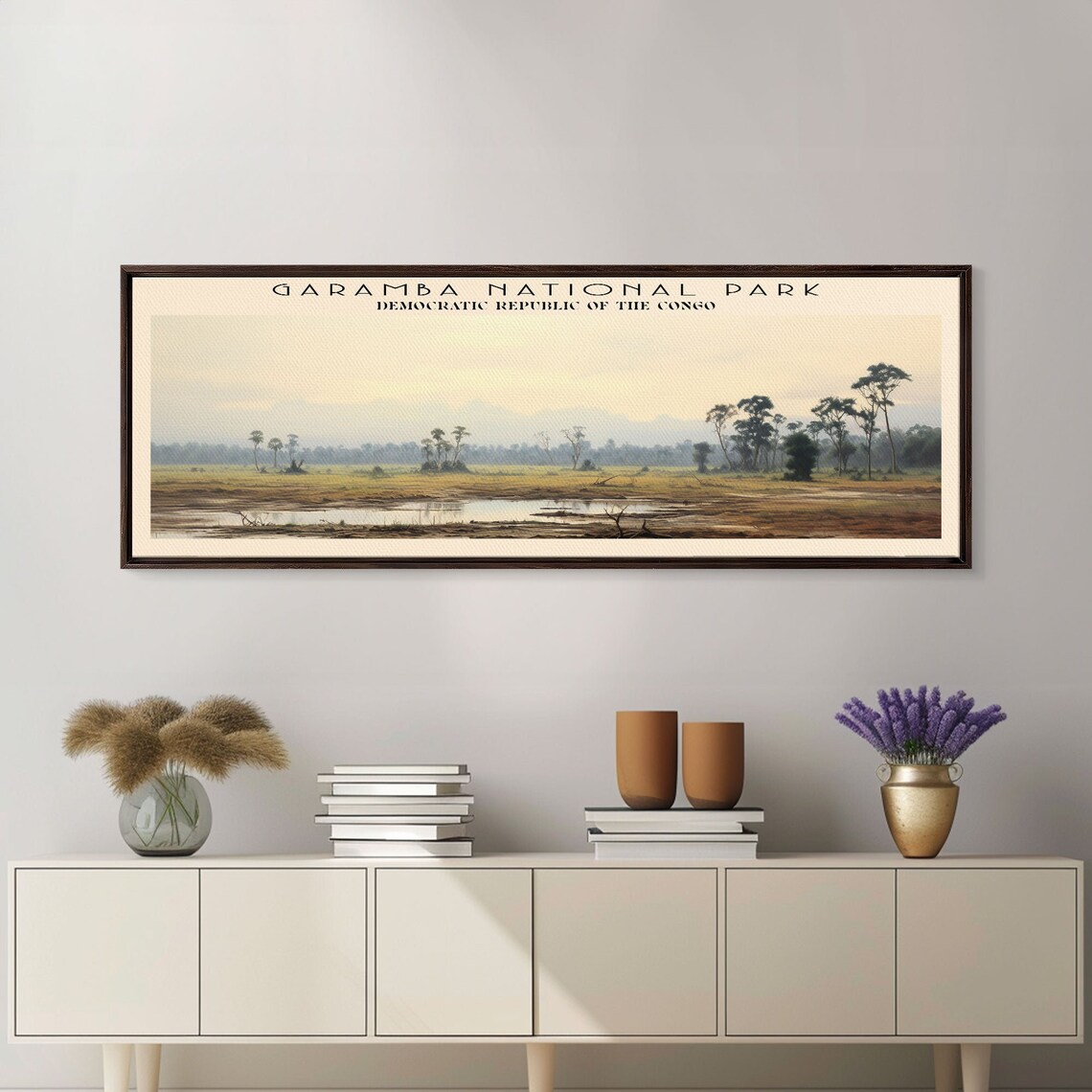 Garamba National Park Democratic Republic Congo Savanna Vintage Travel Poster - Image 6